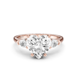 CORVELLE 3 STONE PEAR RING - heart