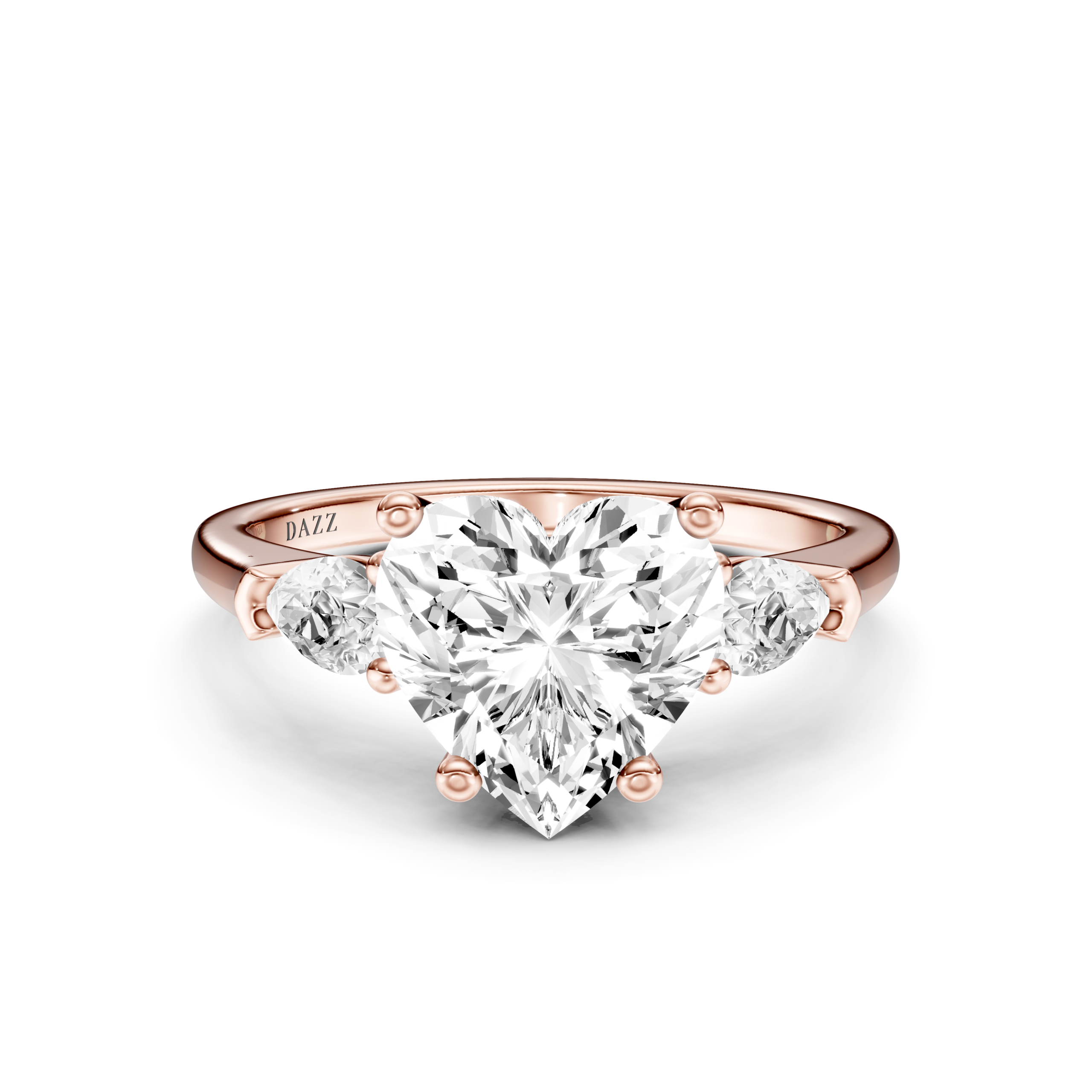 CORVELLE 3 STONE PEAR RING - heart