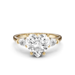CORVELLE 3 STONE PEAR RING - heart
