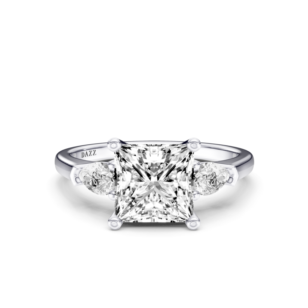 DANELISE 3 STONE PEAR RING - princess