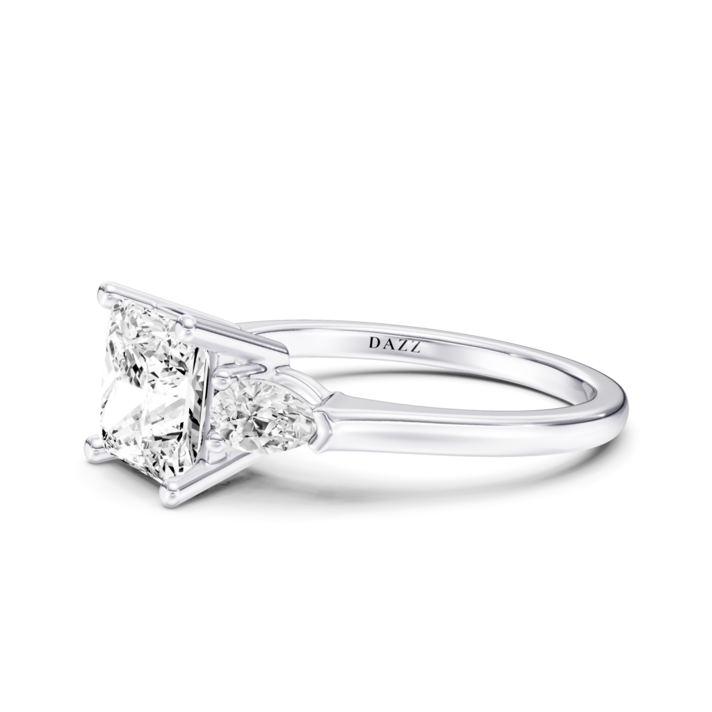 DANELISE 3 STONE PEAR RING - princess