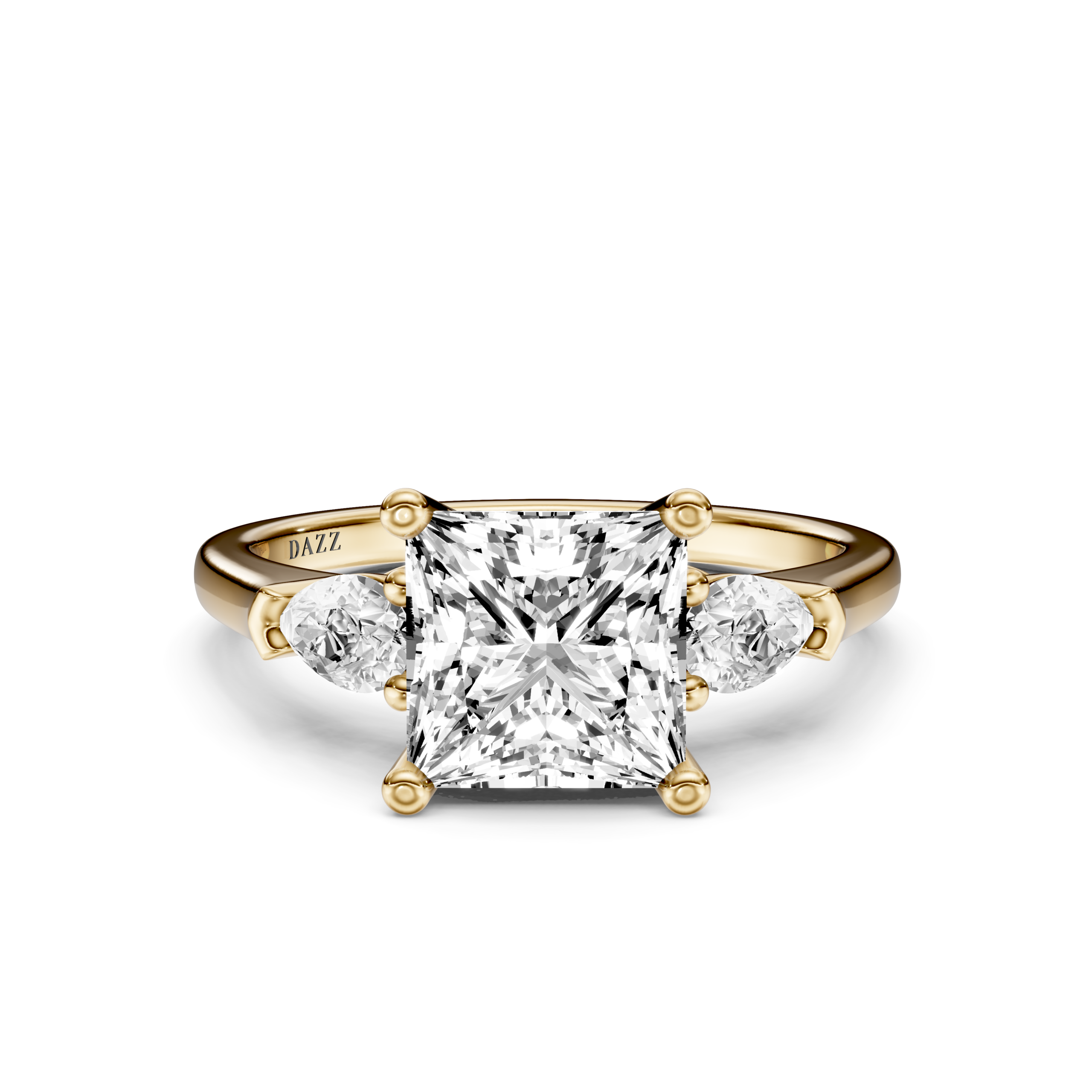 DANELISE 3 STONE PEAR RING - princess