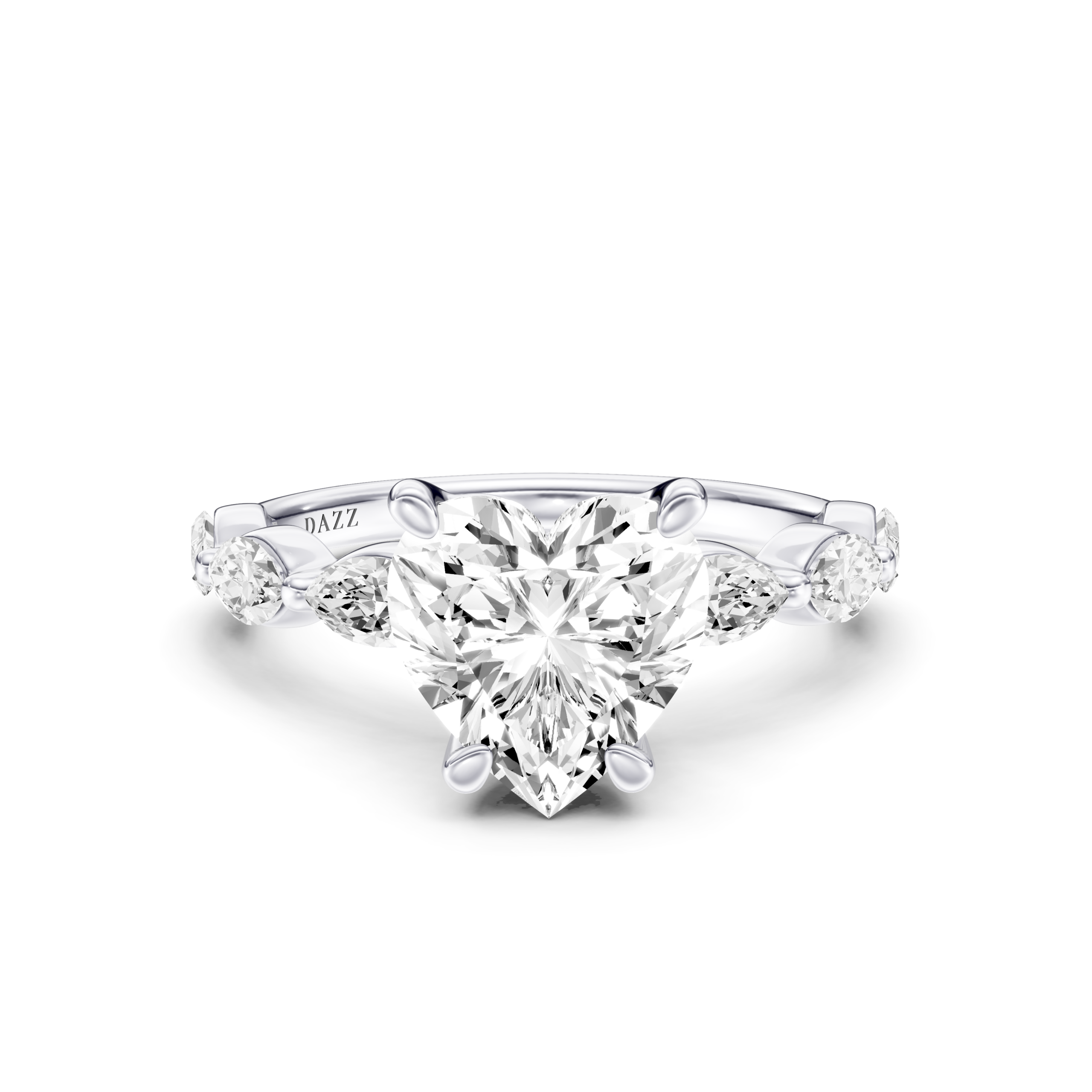 AMANDINE solitaire marquise - heart