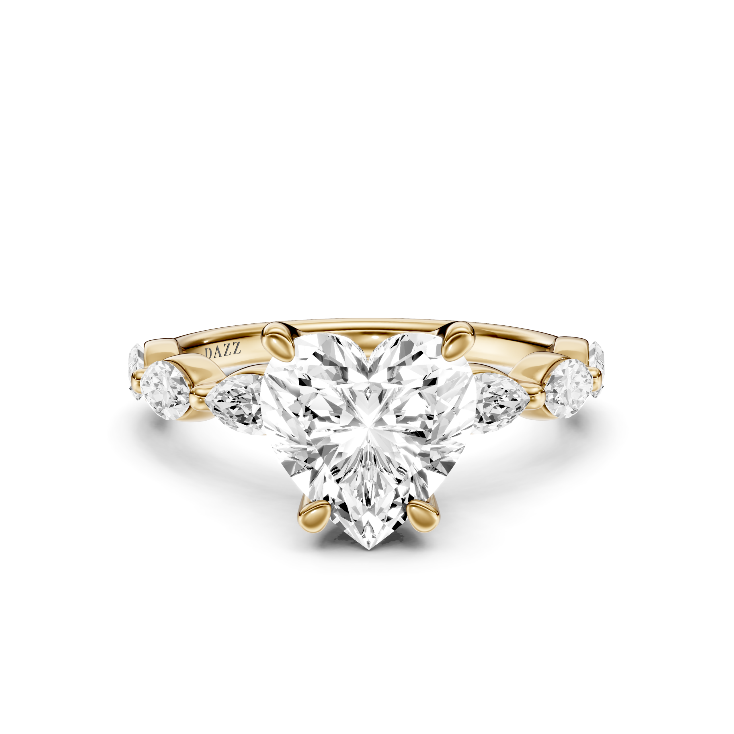 AMANDINE solitaire marquise - heart