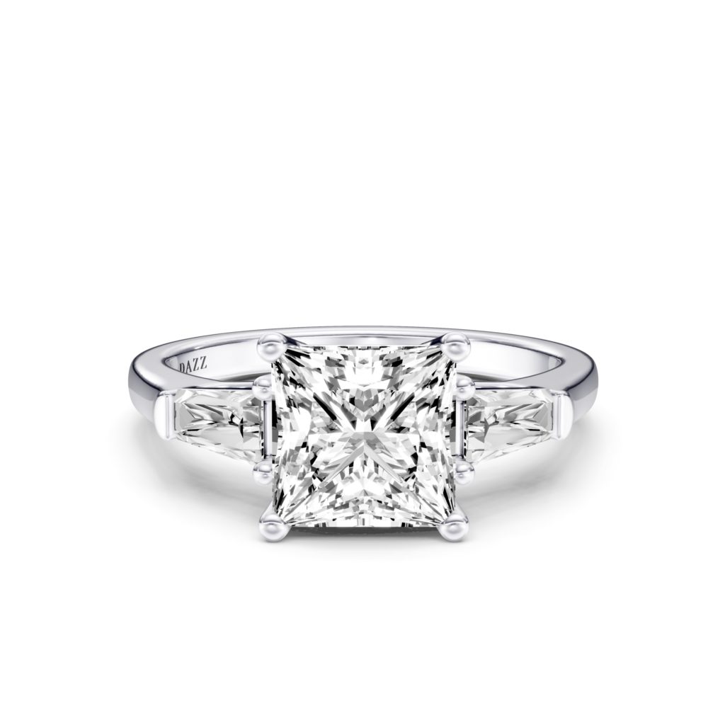 DIANELLE 3 STONE TAPERED RING - princess