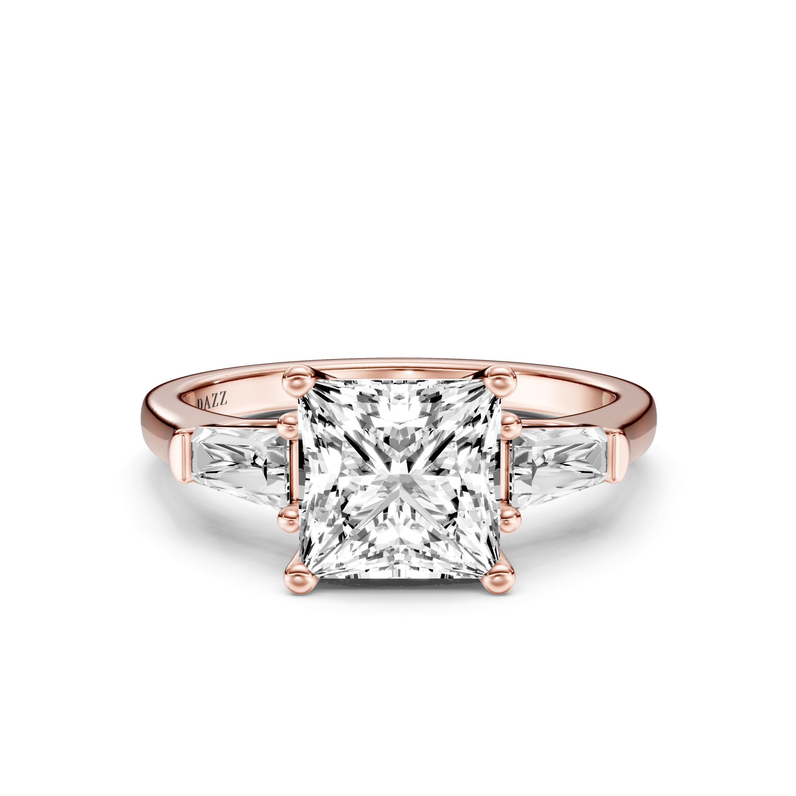 DIANELLE 3 STONE TAPERED RING - princess