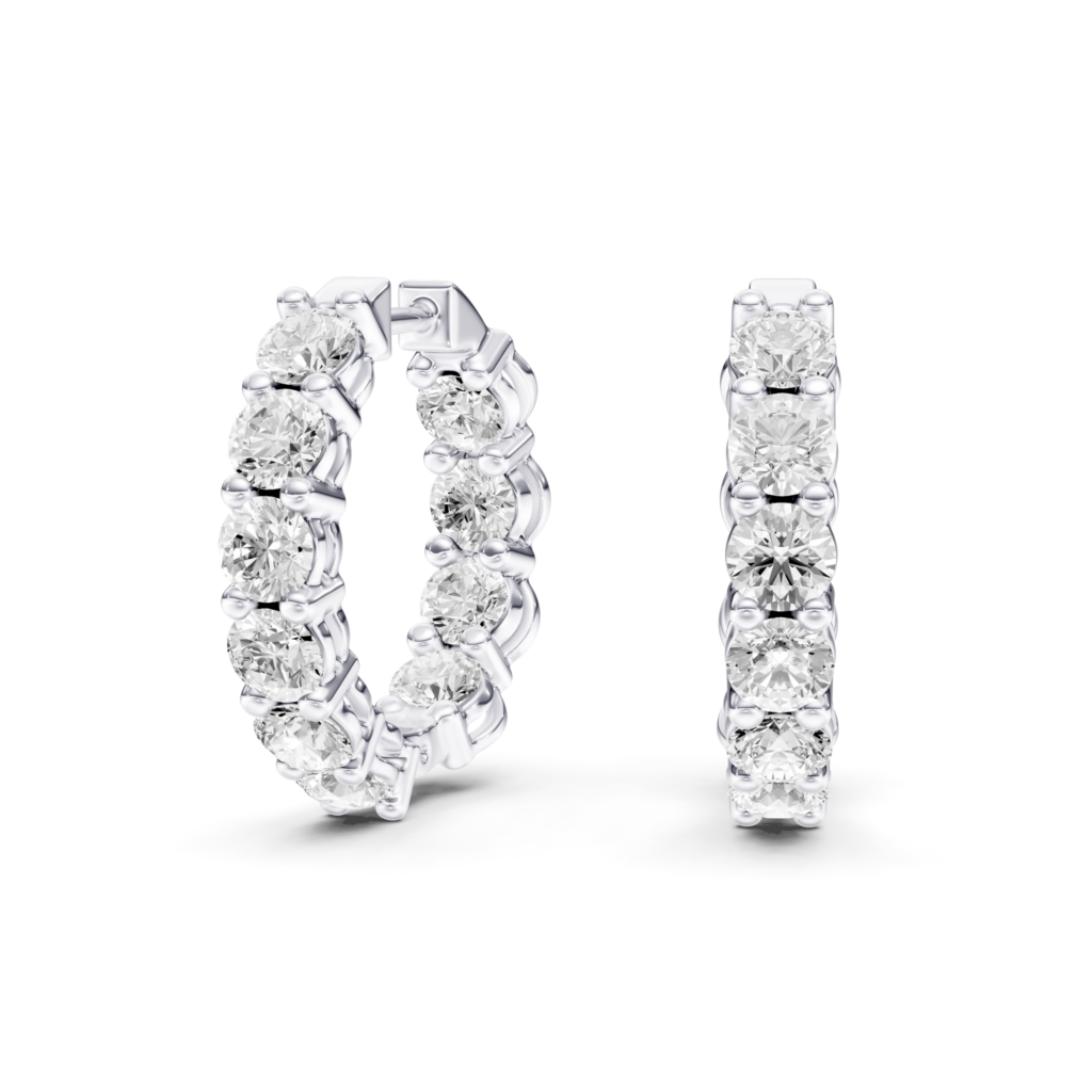 ELAYA - FULL SETTING HOOPS Round