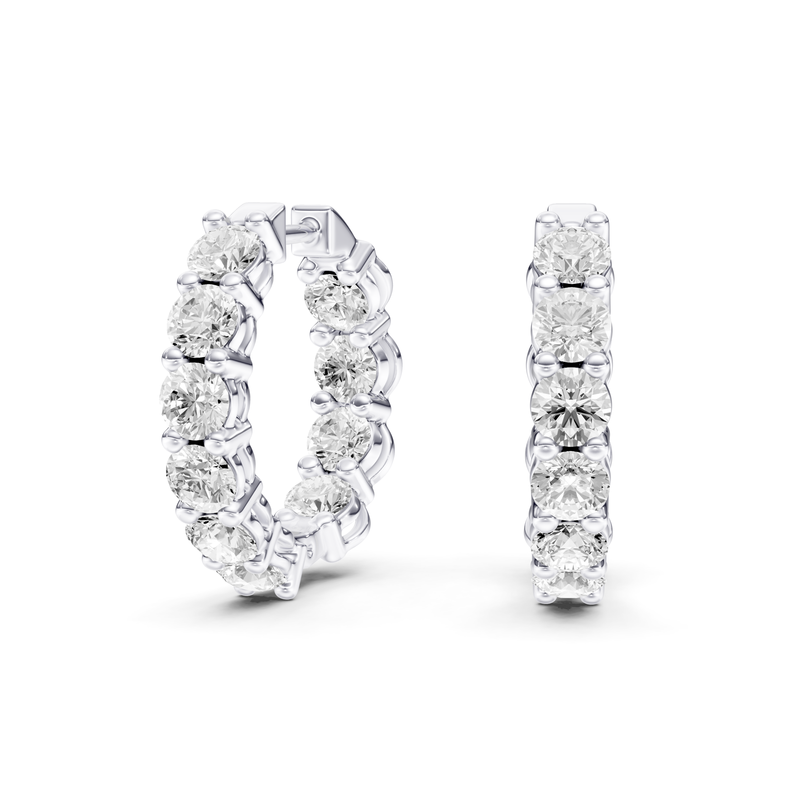 ELAYA - FULL SETTING HOOPS Round