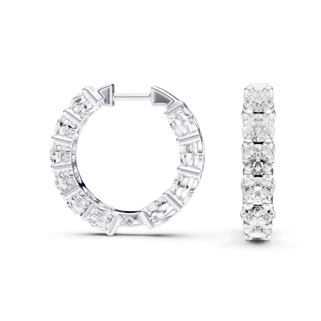 ELAYA - FULL SETTING HOOPS Round