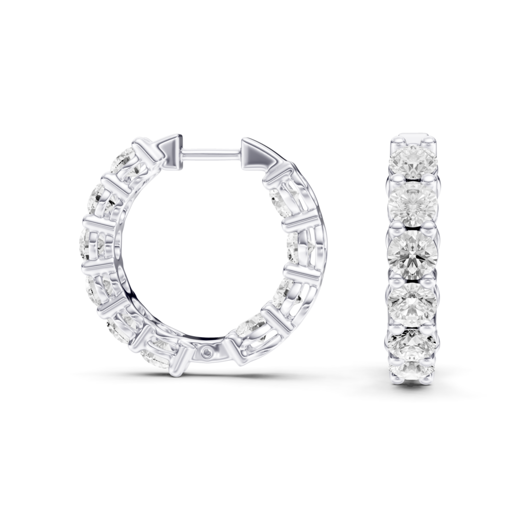 ELAYA - FULL SETTING HOOPS Round