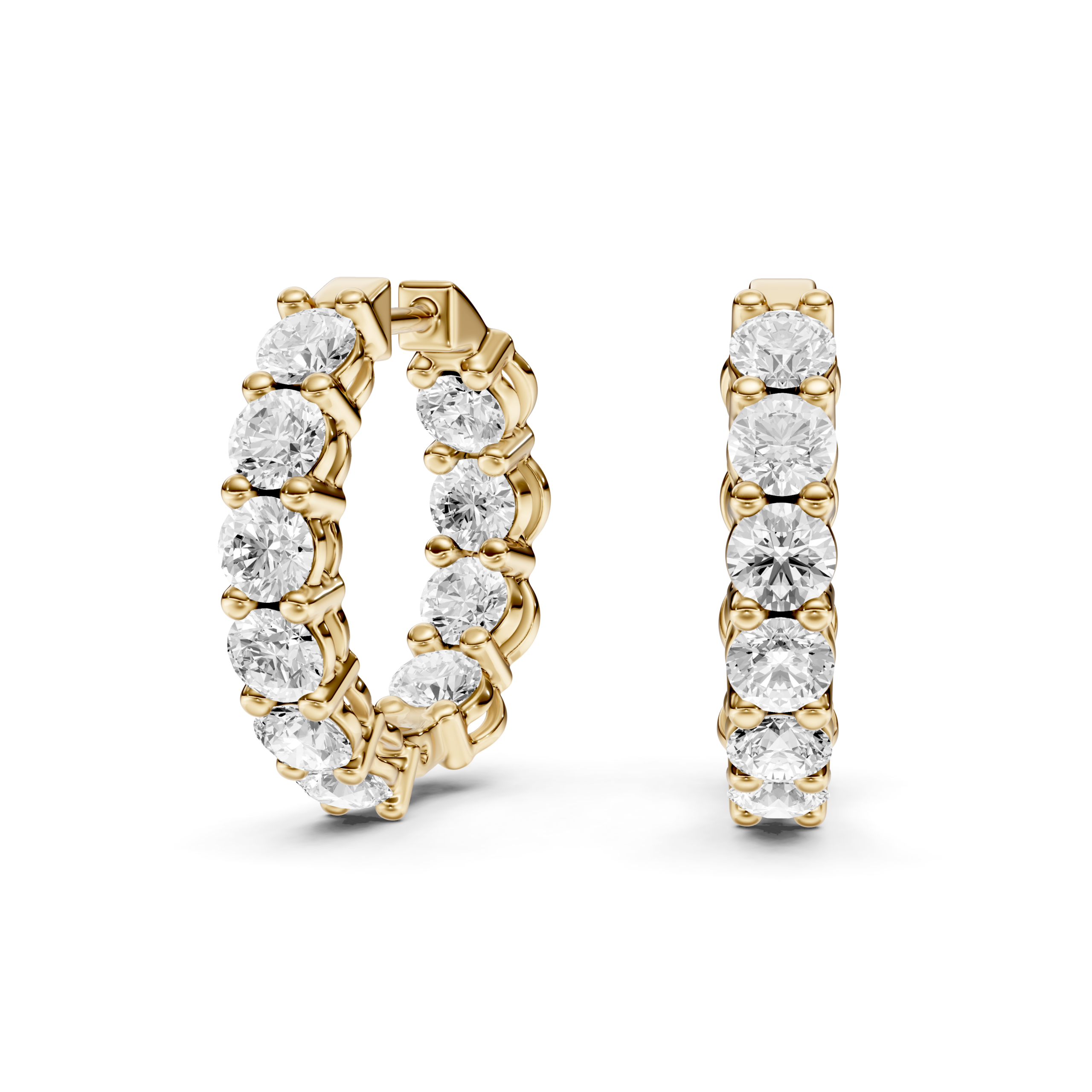 ELAYA - FULL SETTING HOOPS Round