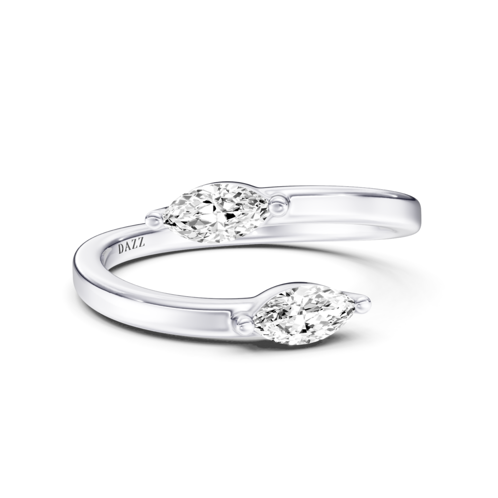 AMARISE Split ring - marquise
