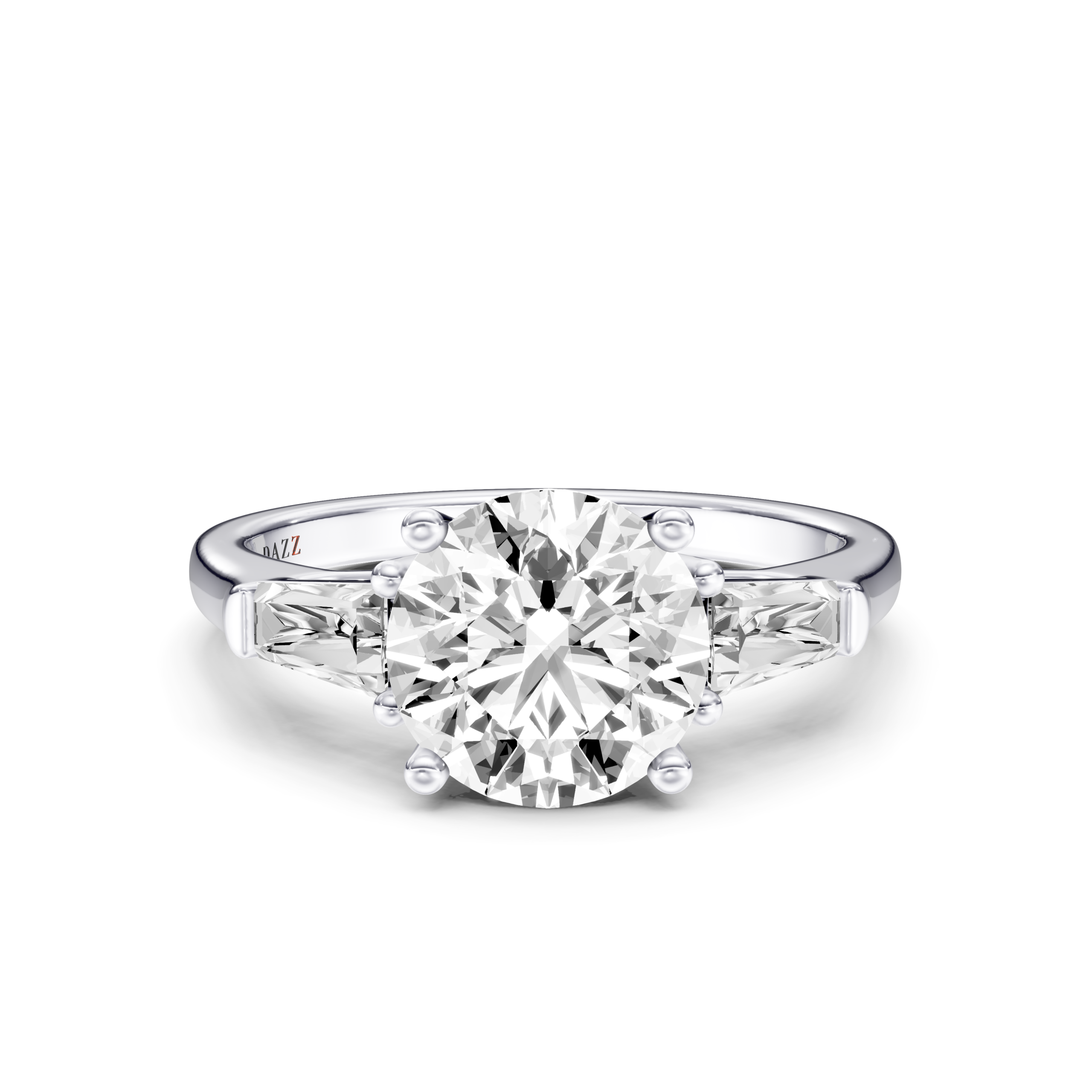 FANELLE 3 STONE TAPERED RING - round