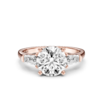 FANELLE 3 STONE TAPERED RING - round