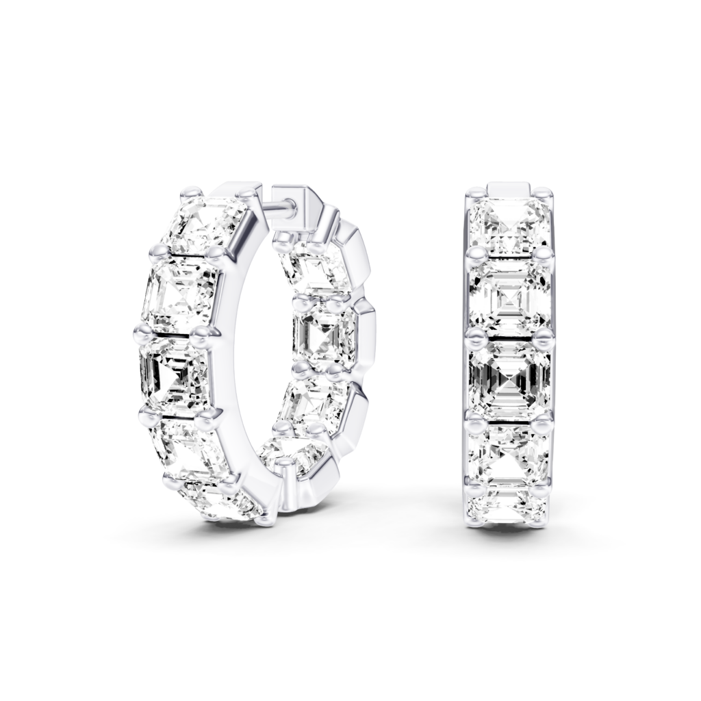 FIORE - FULL SETTING HOOPS Asscher