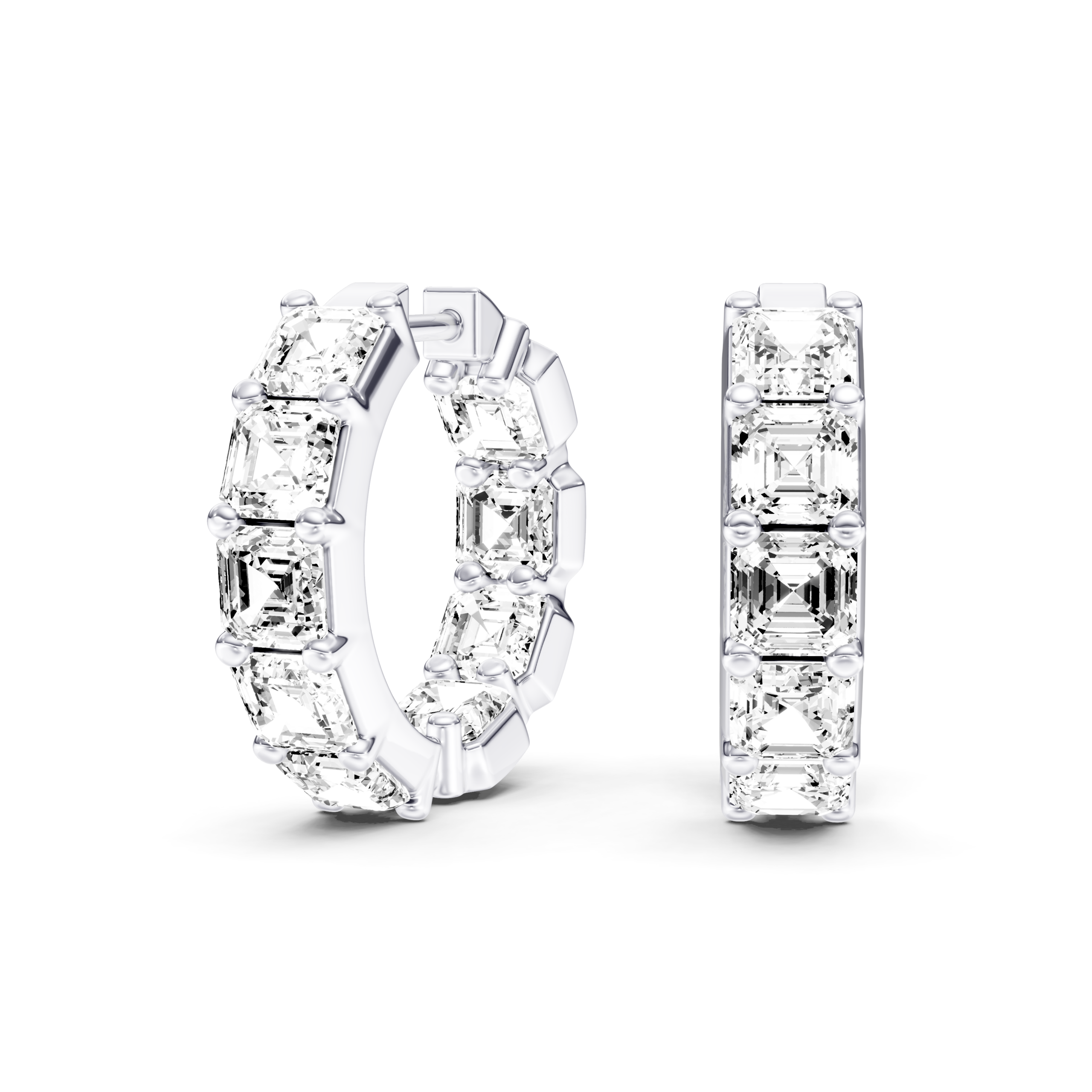 FIORE - FULL SETTING HOOPS Asscher