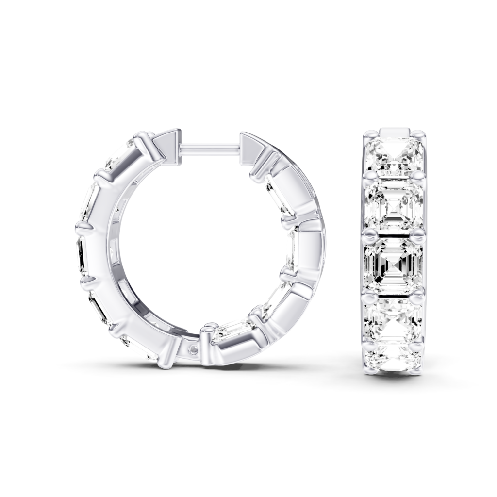 FIORE - FULL SETTING HOOPS Asscher