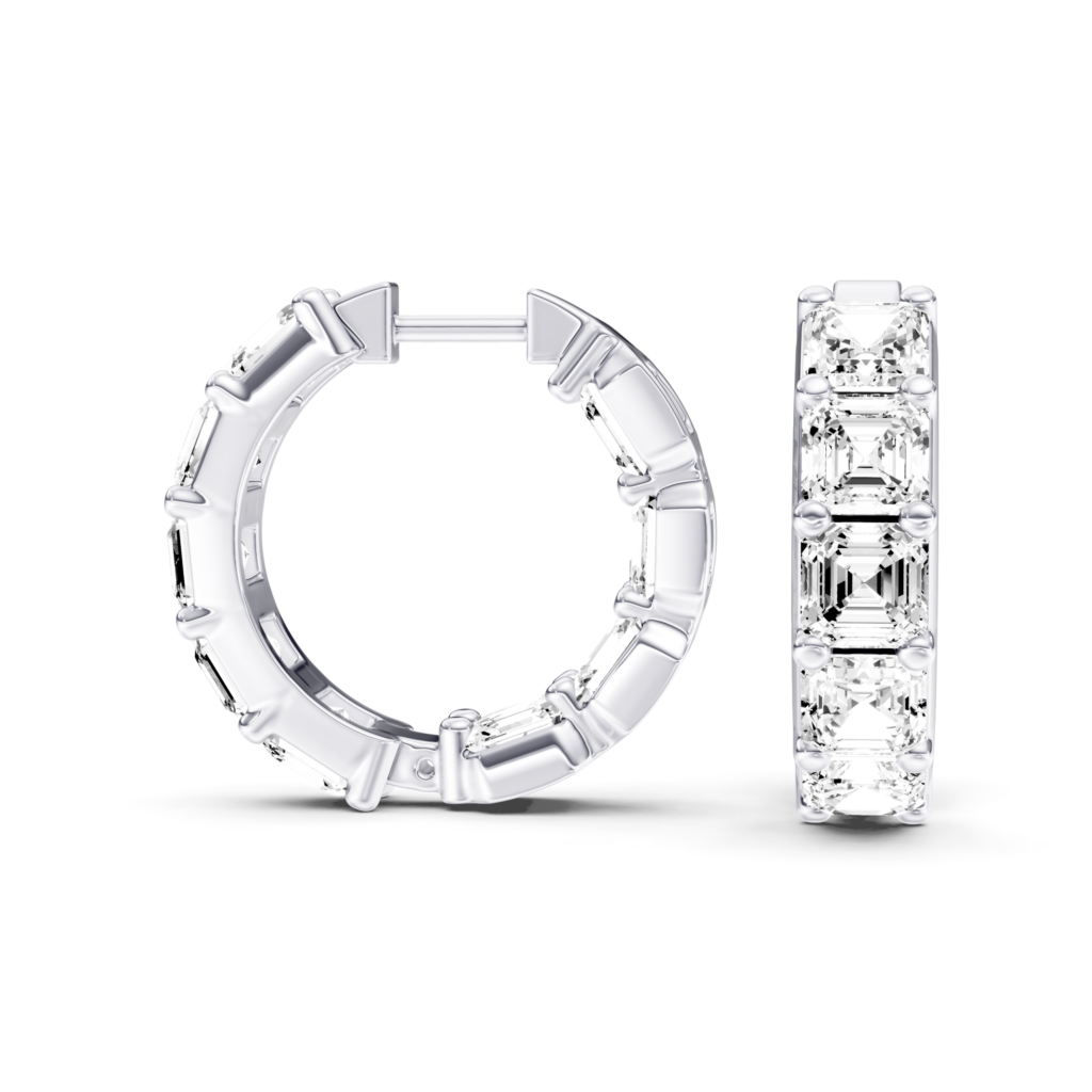 FIORE - FULL SETTING HOOPS Asscher