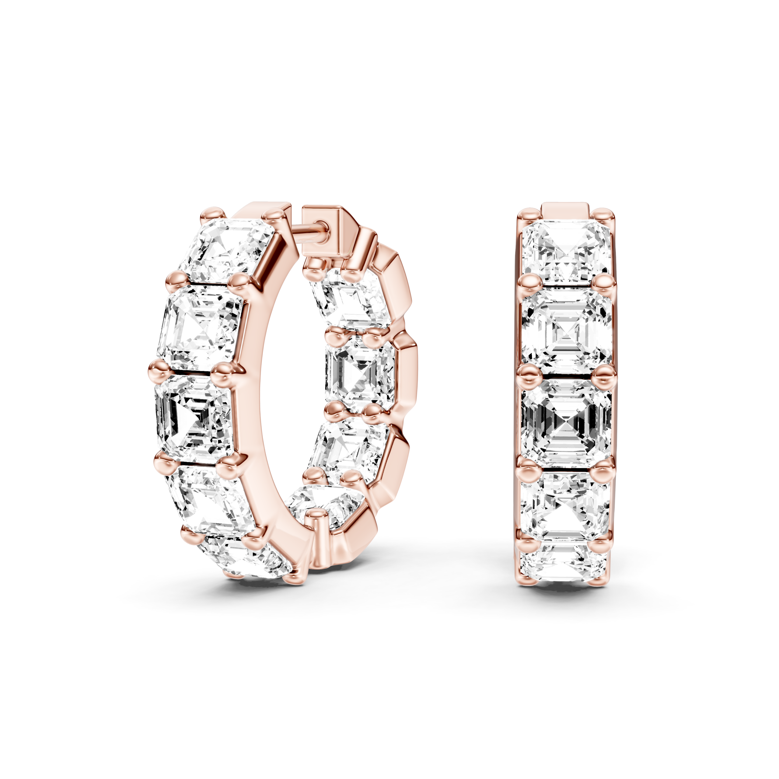 FIORE - FULL SETTING HOOPS Asscher