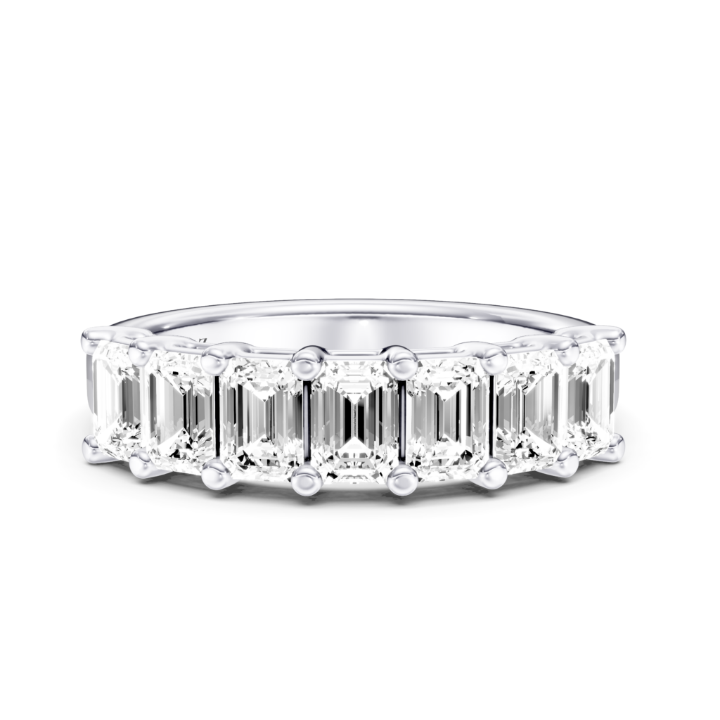 HALF ETERNITY RING - emerald