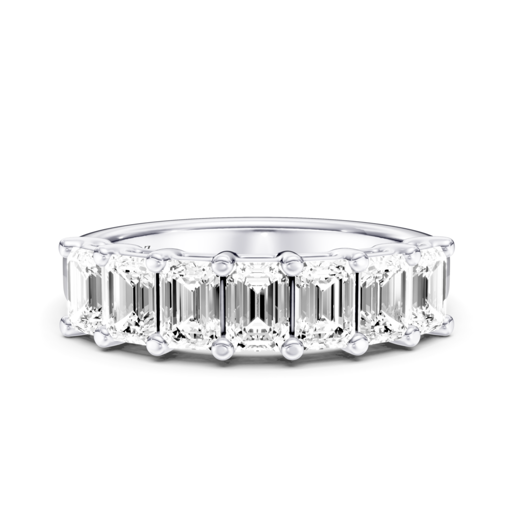 HALF ETERNITY RING - emerald