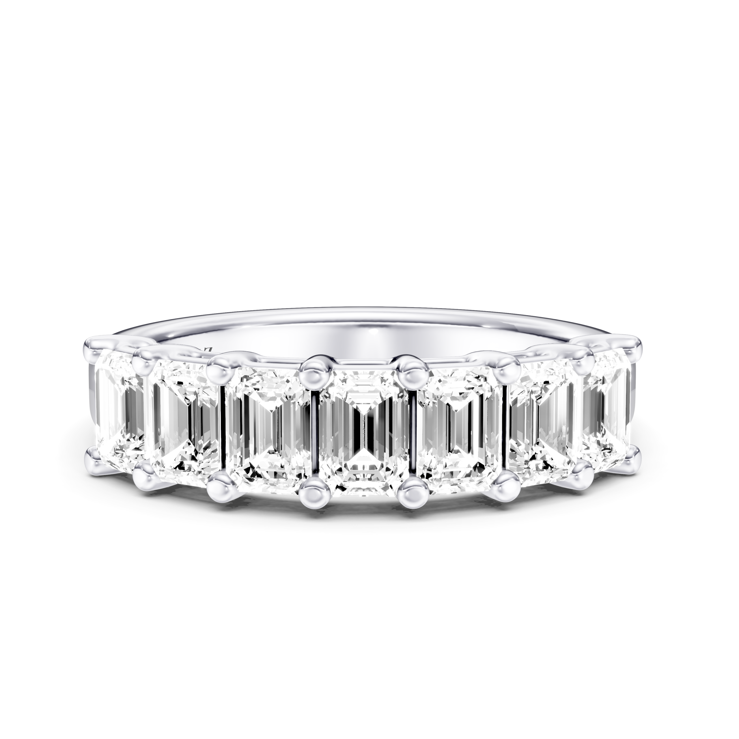 HALF ETERNITY RING - emerald