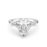 ISOLANIE 3 STONE TAPERED RING - pear