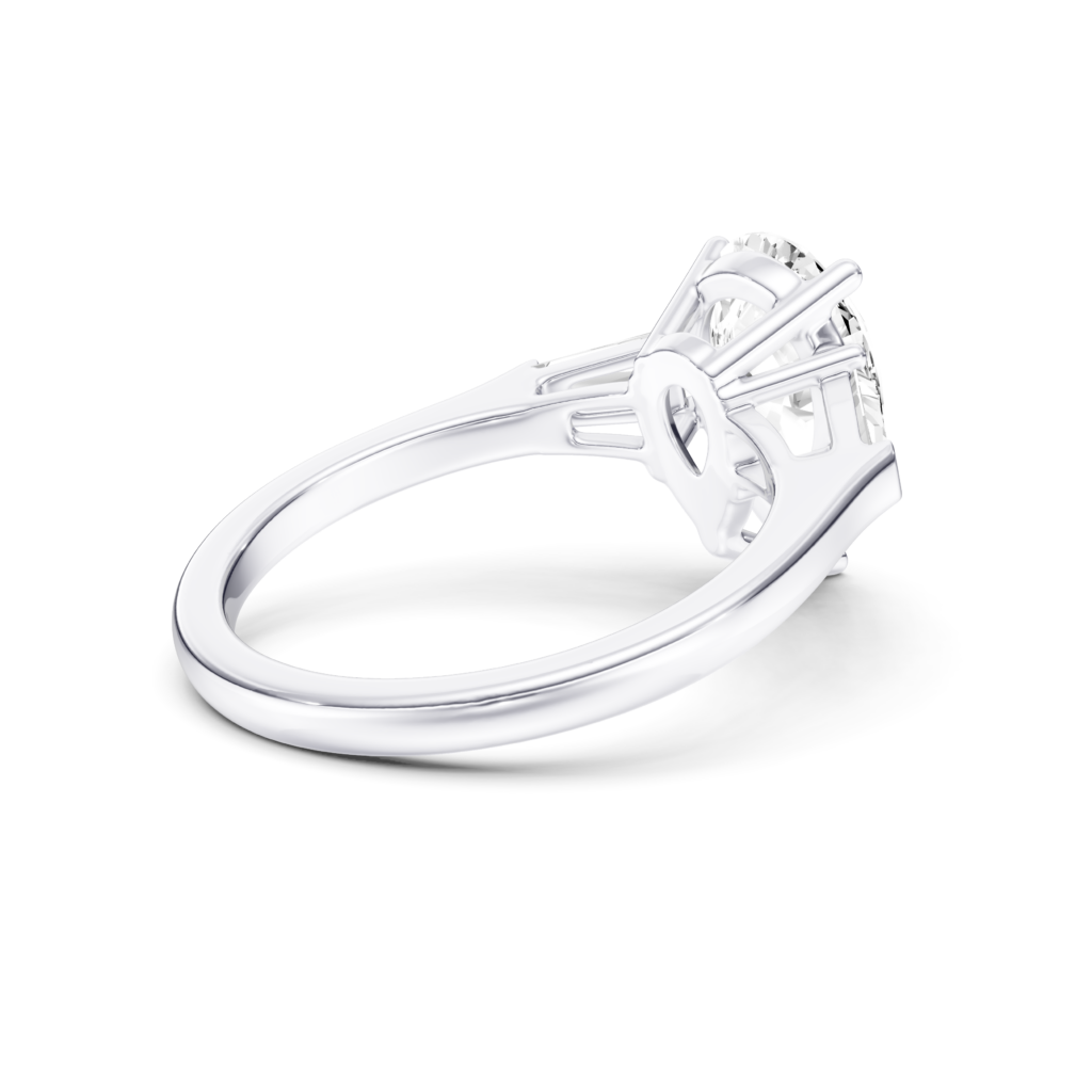 ISOLANIE 3 STONE TAPERED RING - pear