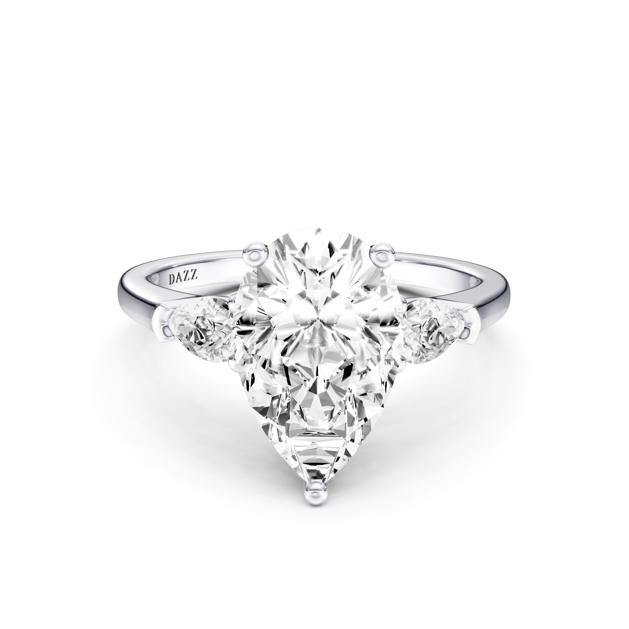LISELIA 3 STONE PEAR RING - pear