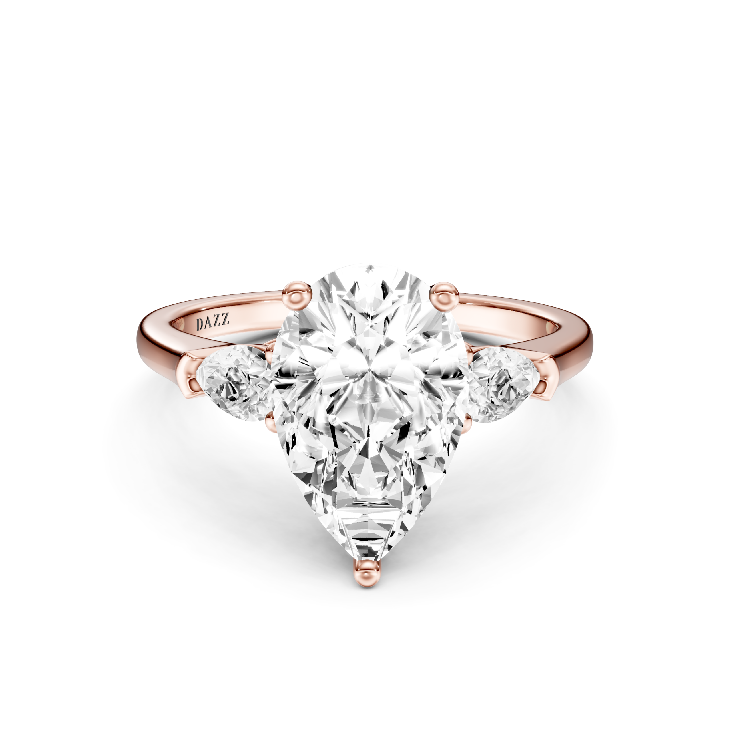 LISELIA 3 STONE PEAR RING - pear