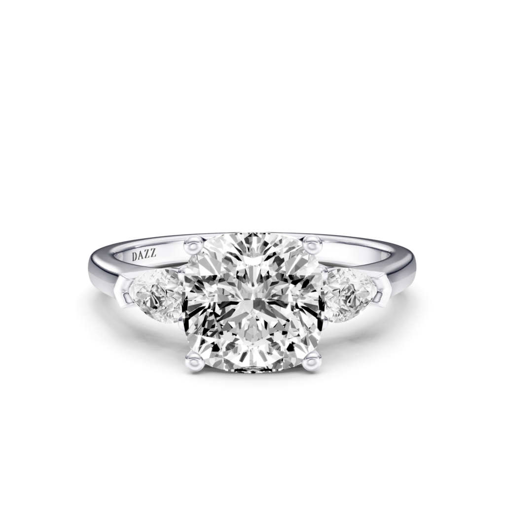 MARELLA 3 STONE PEAR RING - cushion