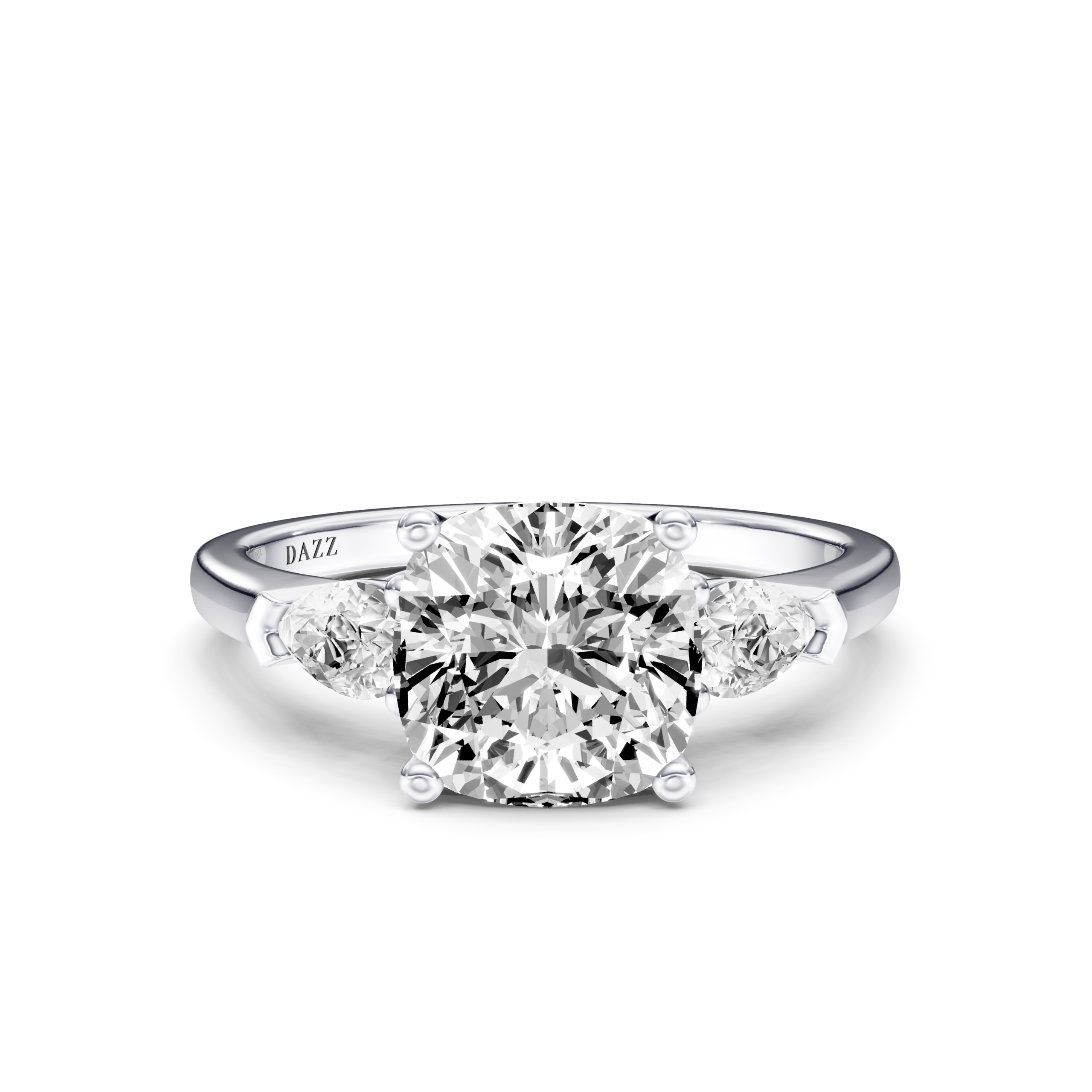 MARELLA 3 STONE PEAR RING - cushion