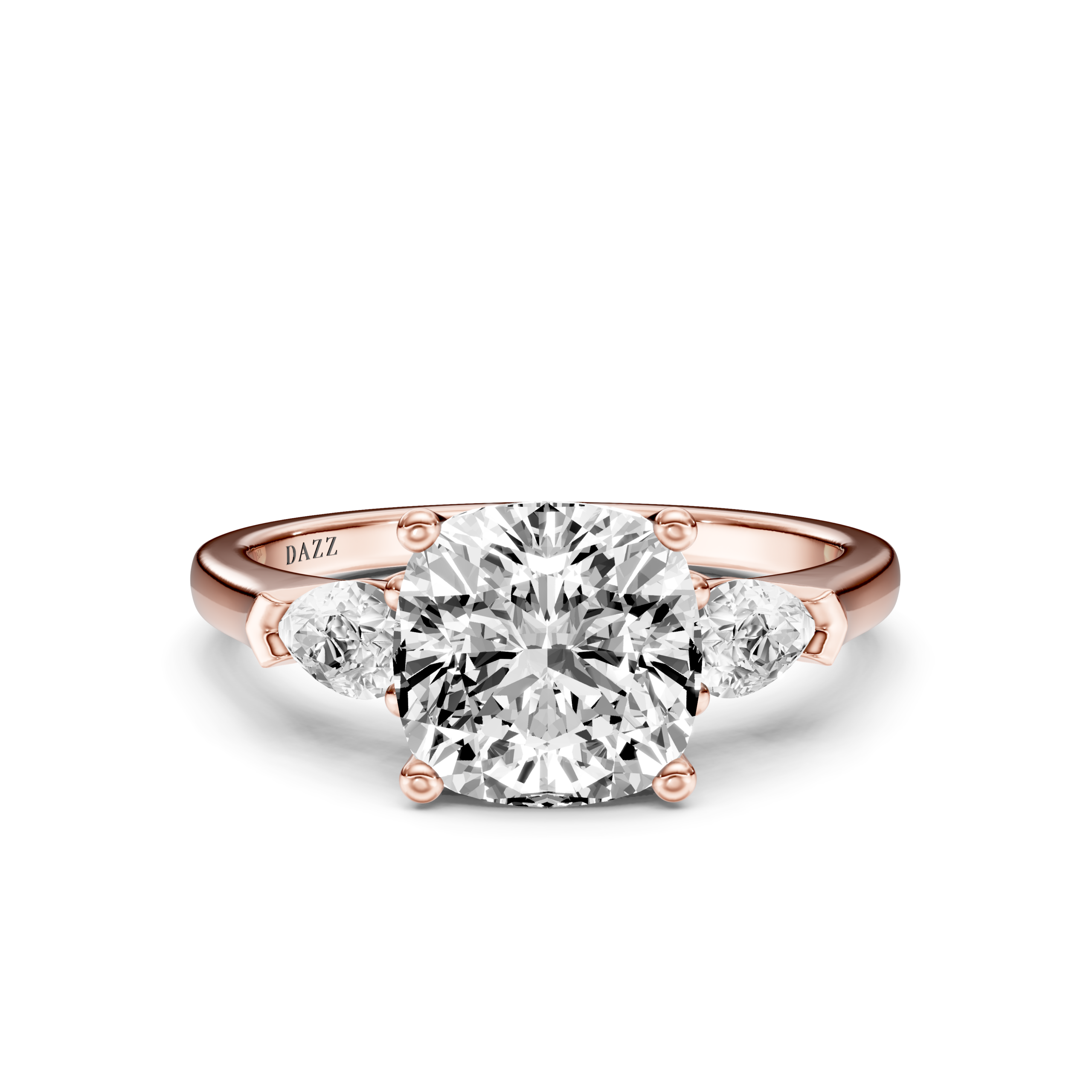 MARELLA 3 STONE PEAR RING - cushion