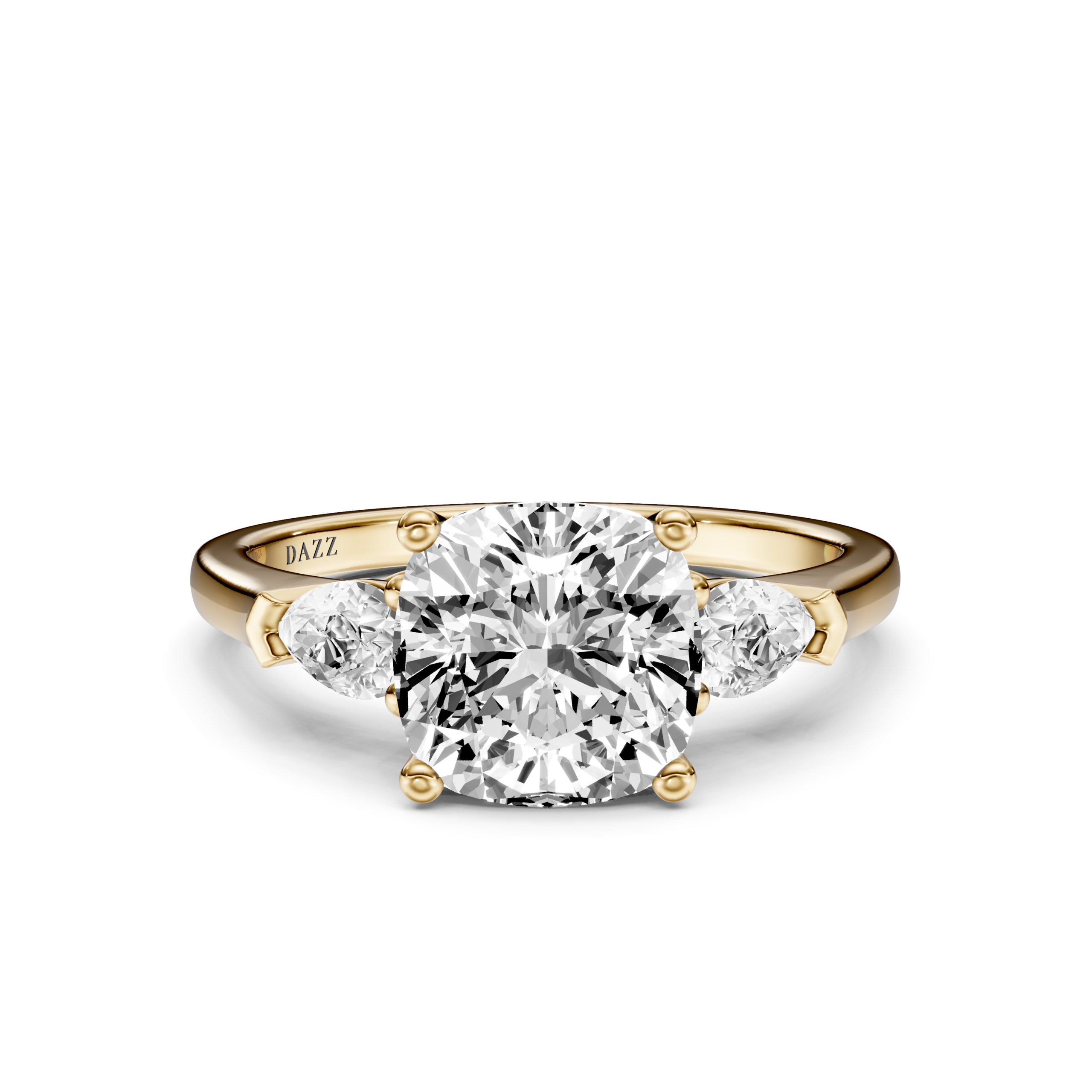 MARELLA 3 STONE PEAR RING - cushion