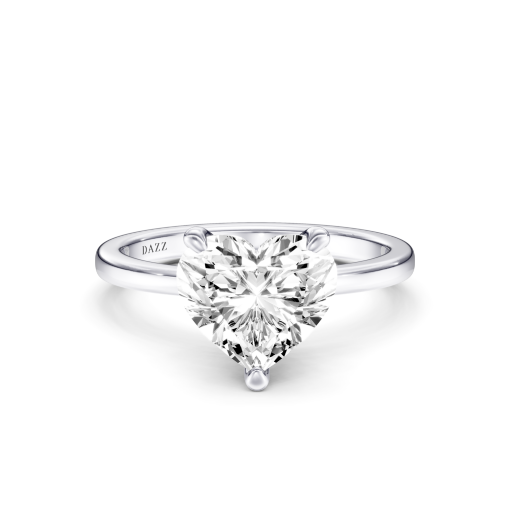 AMORE Hidden Halo RING - heart