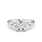 MARENE 3 STONE PEAR RING - round