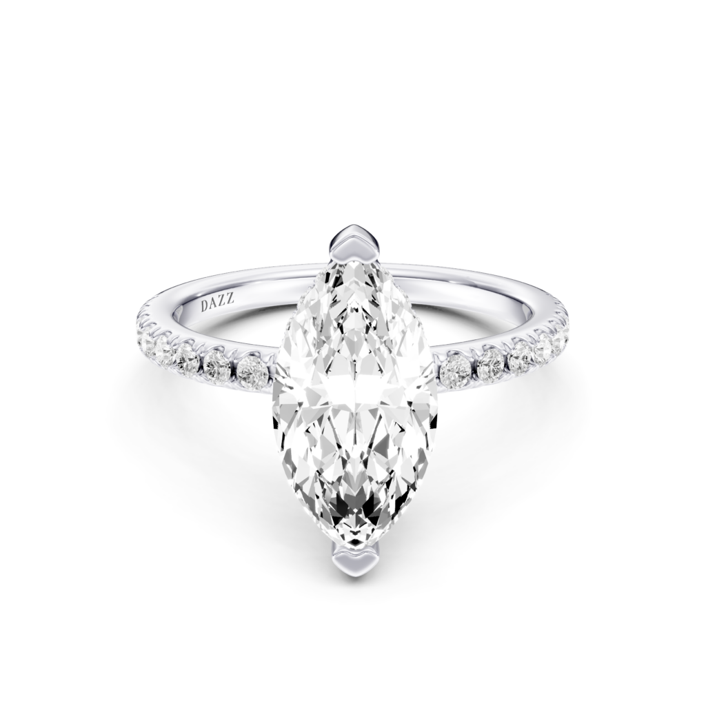 MARIENNE PAVE RING marquise