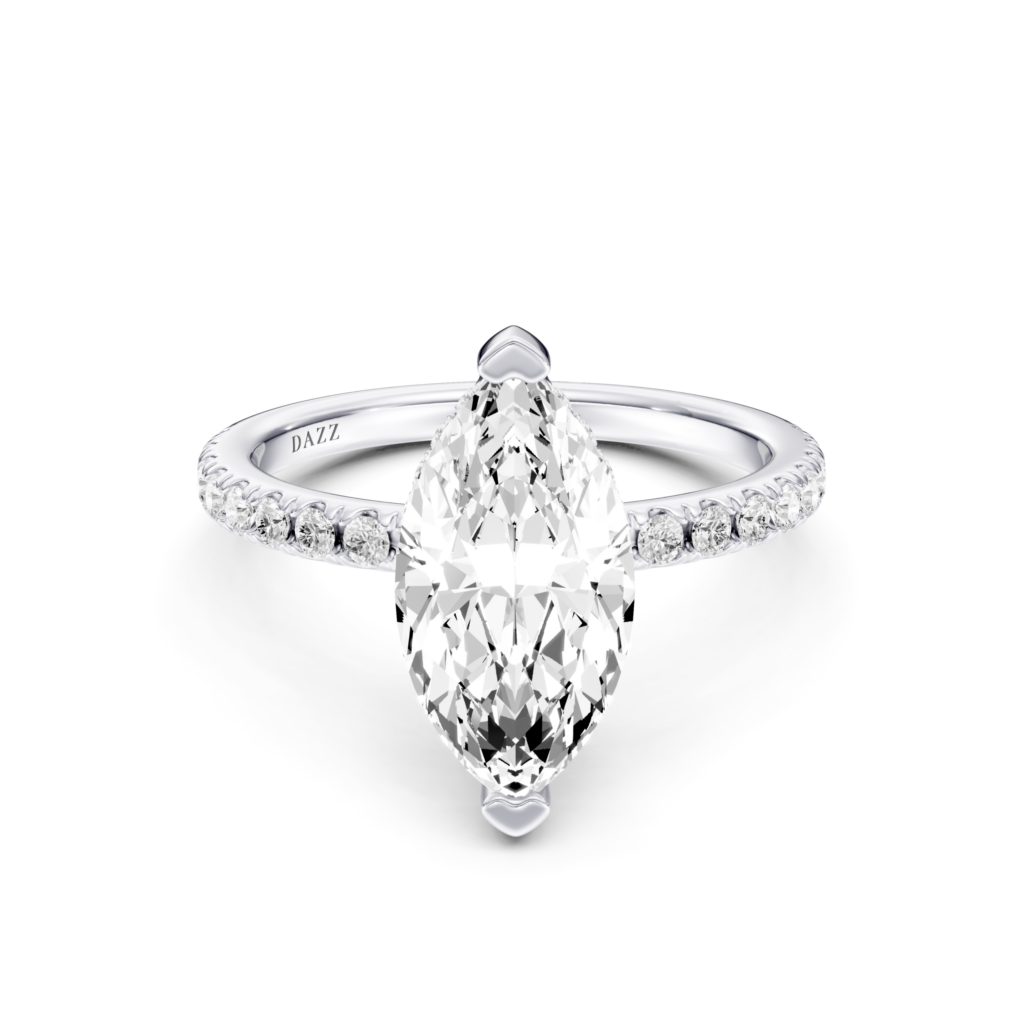 MARIENNE PAVE RING marquise
