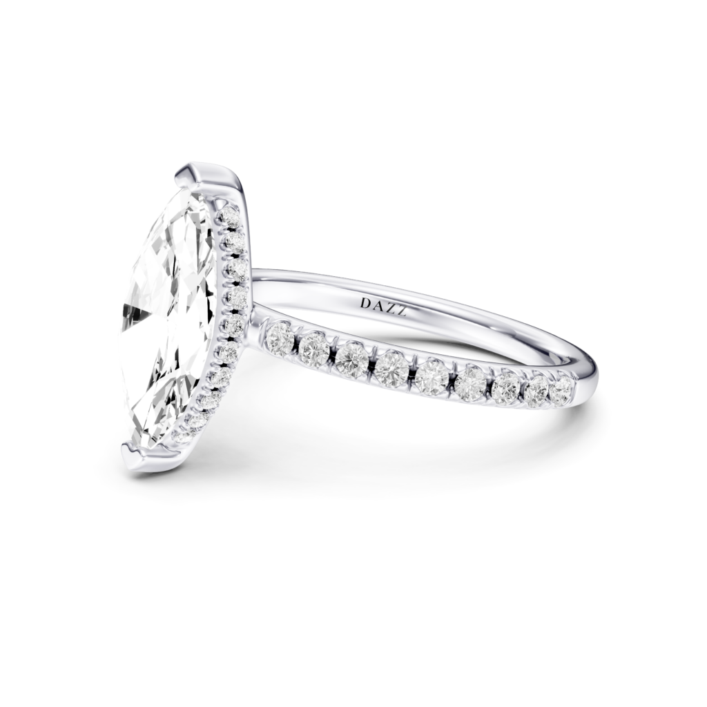 MARIENNE PAVE RING marquise