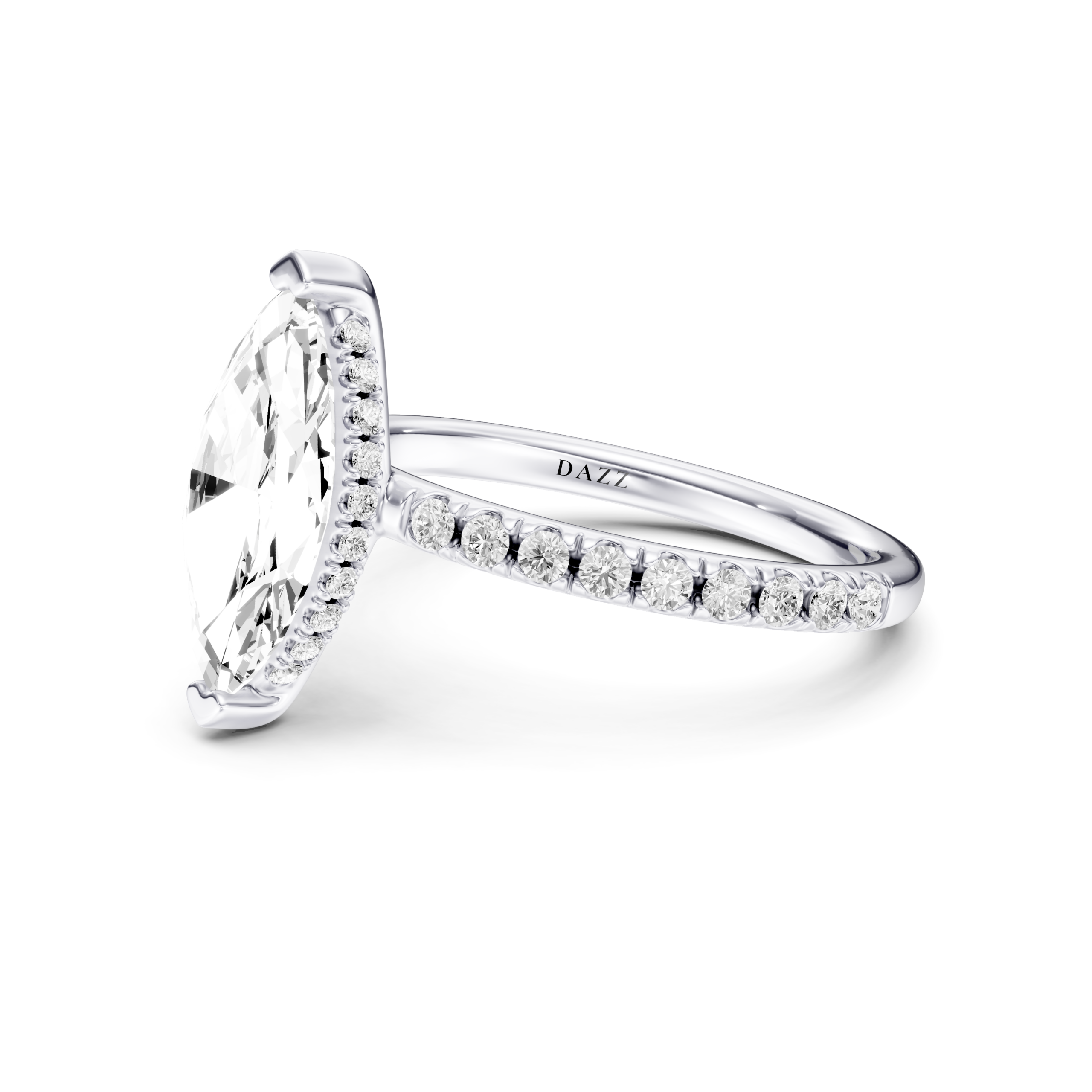 MARIENNE PAVE RING marquise