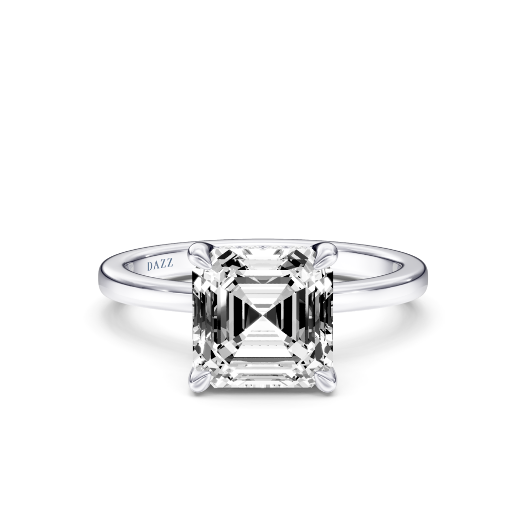 MARVEA Hidden Halo RING - asscher