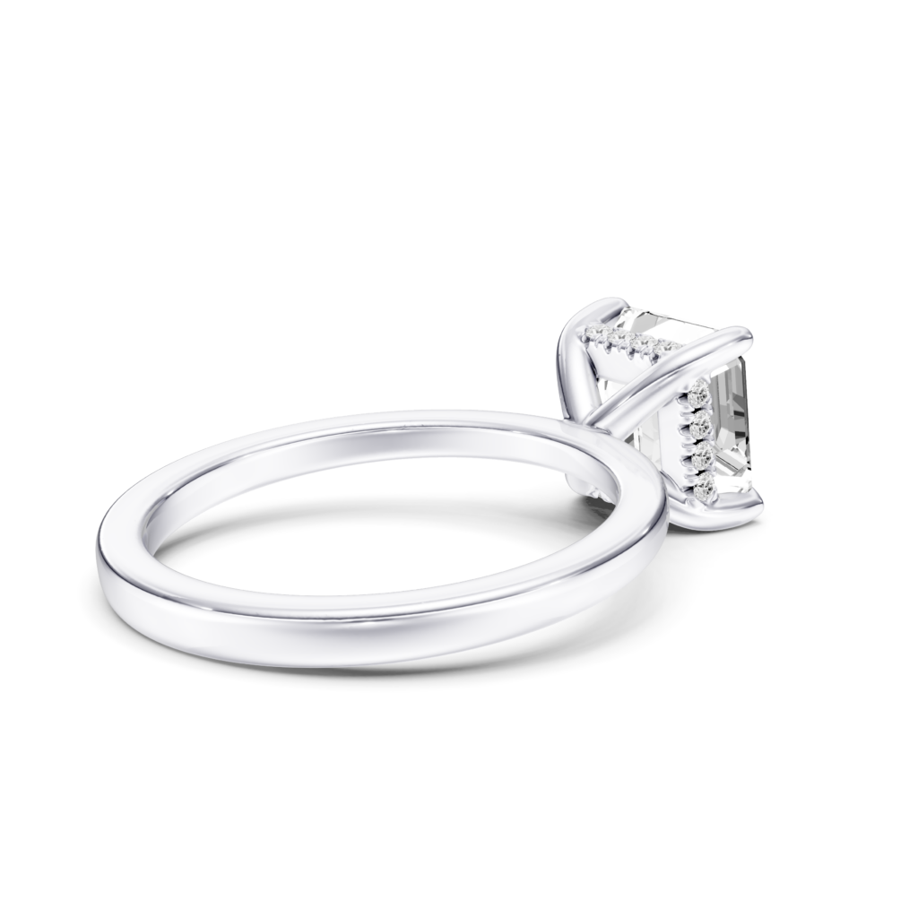 MARVEA Hidden Halo RING - asscher