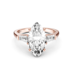 MIRALYN 3 STONE TAPERED RING - marquise