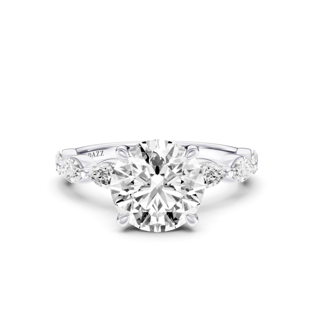 MIRELIA solitaire marquise - round