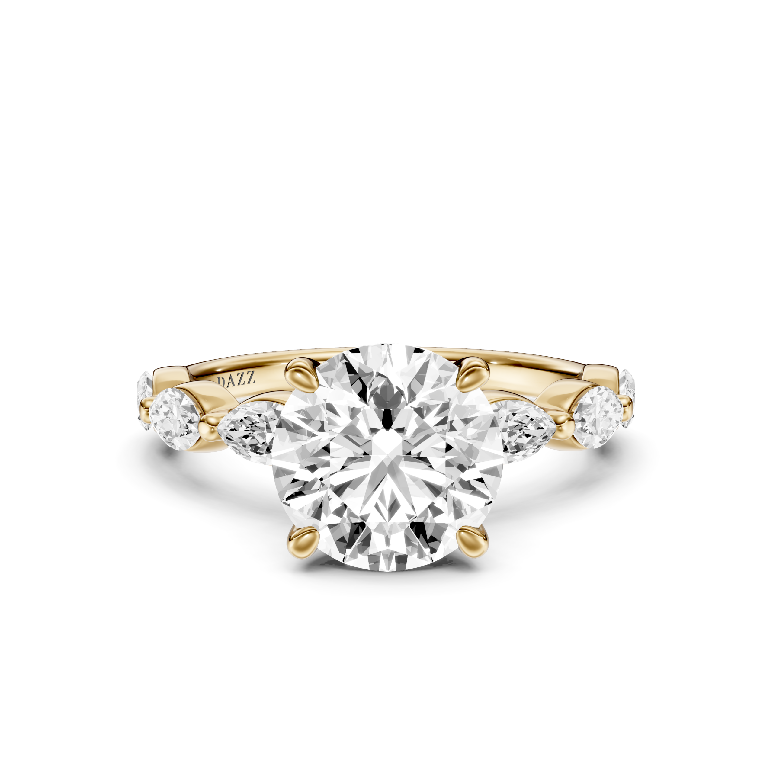 MIRELIA solitaire marquise - round