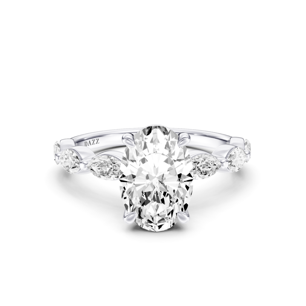 OLIVETTE solitaire marquise - oval