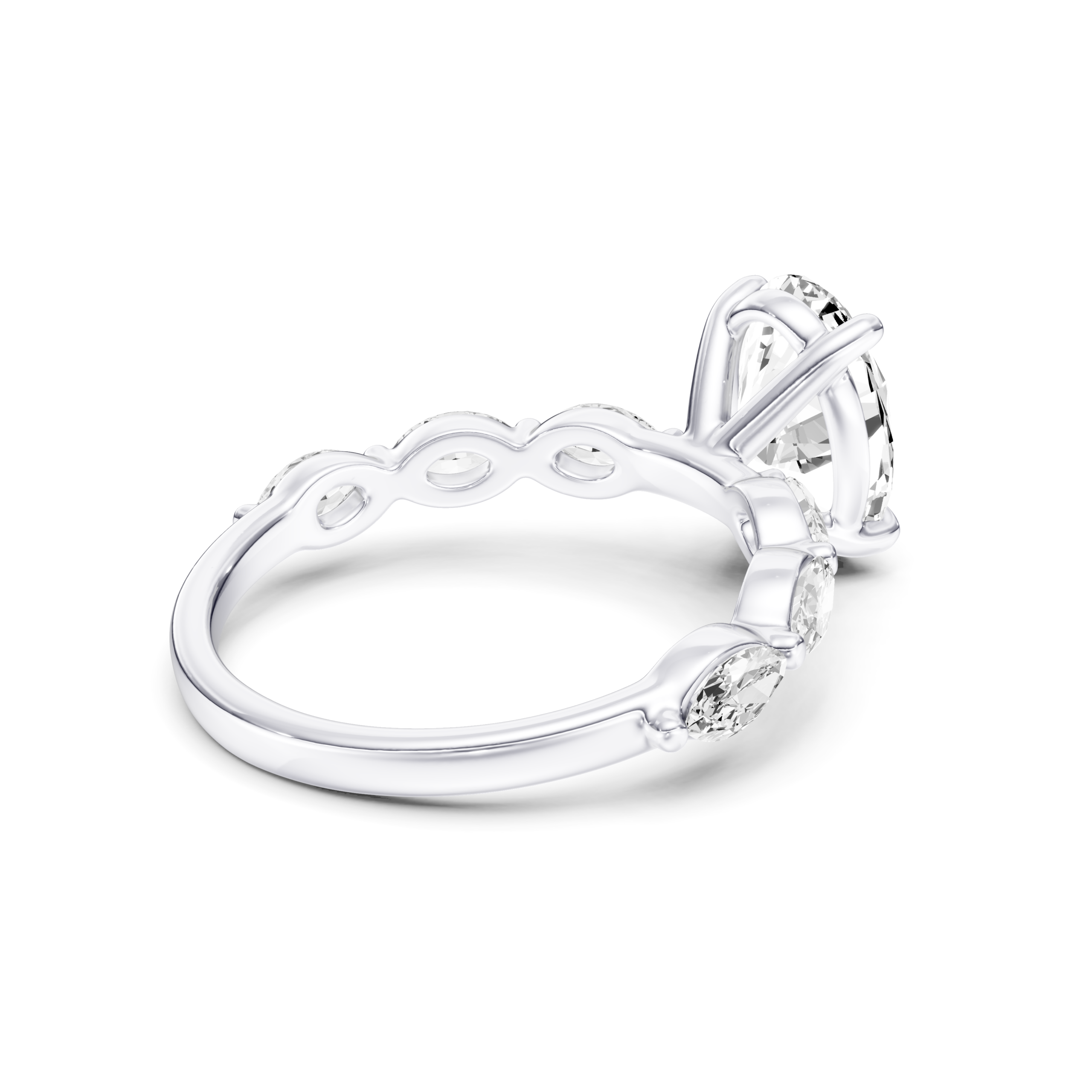 OLIVETTE solitaire marquise - oval