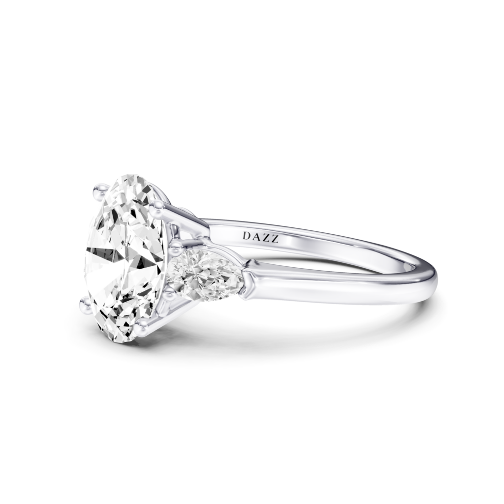 ANORIA 3 STONE PEAR RING - oval