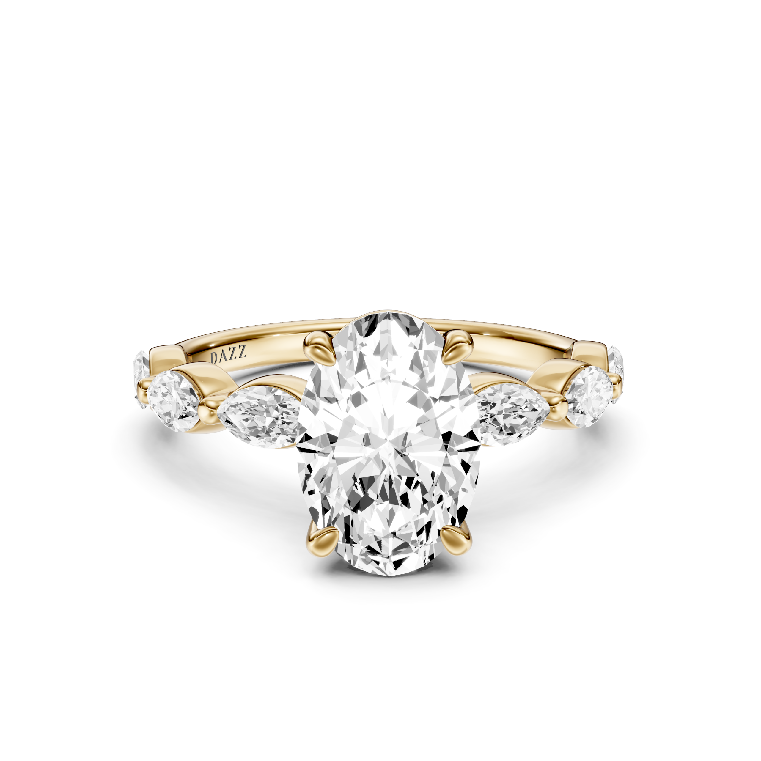 OLIVETTE solitaire marquise - oval