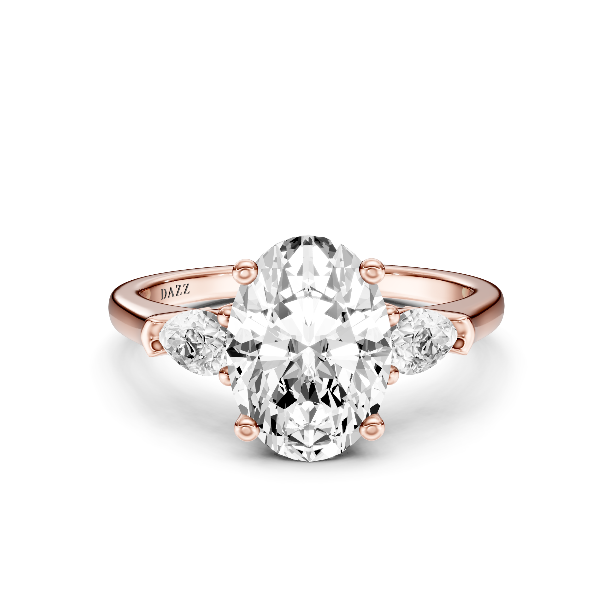 ANORIA 3 STONE PEAR RING - oval